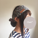 ほわふわ*ヘアバンド*ホワイト×カラフル