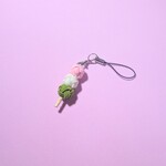 リングのおまけ付き♪水引 玉結び 三色団子(花見だんご) ストラップ
