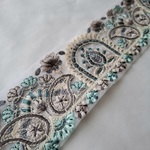 6cm幅 夏らしいチュール地 スパンコールなし インド刺繍リボン ハンドメイド 中幅 ＊50cm単位