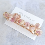 ᴺᴱᵂ♡ 花の宝箱 - Fleur Écrin - バレッタ8cm pink×ブラウン
