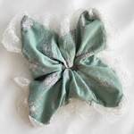 ミント小花レーススクエアシュシュ｜ mint flower lace chouchou 🌿