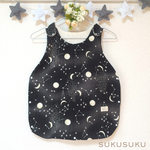 ０歳〜４歳頃まで使える６重ガーゼスリーパー＊星座と月＊ブラック再販２