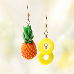 こだわりのまるごとパイナップル&カットパイナップル🍍 ミニチュアアート（ピアス / イヤリング）   