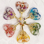 ハンドメイド＊桜空ハートキーストラップ＊(受注生産)
