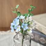 ⟡.·別れの言葉は花に託して⟡.·勿忘草(ワスレナグサ)とカスミ草のブーケ  ꕤ︎︎ディップフラワーꕤ︎︎フェイクグリーンꕤ︎︎インテリア観葉植物ꕤ︎︎ ギフトꕤ︎︎プレゼントꕤ︎︎造花