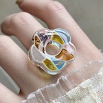 〜夢ガラスお花🌈リング〜