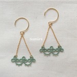 【14kgf】レースのシャンデリアピアス