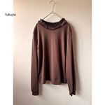 new⚪︎ ココアフリルネックニットロンT