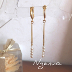 スティックパールピアス／イヤリング