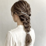 【2点セット】シルバー バレッタ　ポニーフック　ヘアカフ