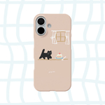 ショートケーキと黒猫ちゃん スマホケース（iPhone/Android）｜しろくまさんの日常