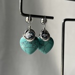 Heart turquoise earcuff 02  / ハートターコイズイヤーカフ02 ( 両耳用 )