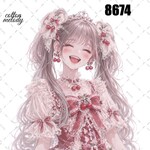 original sticker « no.8674 »     //     人物ステッカー オリジナルステッカー オリジナル人物ステッカー ステッカー cotton melody
