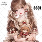 🍓original sticker « no.8697 »     //     人物ステッカー オリジナルステッカー オリジナル人物ステッカー ステッカー cotton melody