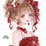 original sticker « no.8717 »     //     人物ステッカー オリジナルステッカー オリジナル人物ステッカー ステッカー cotton melody