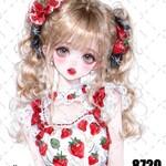 🍓original sticker « no.8720 »     //     人物ステッカー オリジナルステッカー オリジナル人物ステッカー ステッカー cotton melody