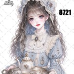 🍓original sticker « no.8721 »     //     人物ステッカー オリジナルステッカー オリジナル人物ステッカー ステッカー cotton melody