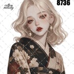 original sticker « no.8736 »     //     人物ステッカー オリジナルステッカー オリジナル人物ステッカー ステッカー cotton melody