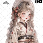 original sticker « no.8743 »     //     人物ステッカー オリジナルステッカー オリジナル人物ステッカー ステッカー cotton melody