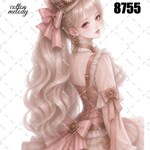 original sticker « no.8755 »     //     人物ステッカー オリジナルステッカー オリジナル人物ステッカー ステッカー cotton melody