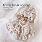 NEW！organic つけ襟/ flower bib 𓍯 <セレモニードレス　ベビードレス　100日祝い　ハーフバースデー　お宮参り　ニューボーンフォト　バースデーフォト>