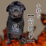 小型～中型犬用『小粋な前掛け』／惡(ワル)