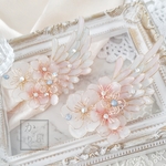 （再販）夢うつつの桜と翼ブローチ（brooch of blooming wing〜spring dawn〜）