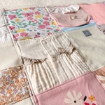 【専用出品】【カスタムオーダー】【裏地持ち込み　7×5パッチ＋名入れ刺繍】【裏地持ち込み　Tシャツリメイクブランケット　4×3=12パッチ(モニター価格)+名入れ刺繍】