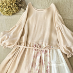 完成品♡ヴィンテージピンクリベコリネンジュイパッチワークワンピース。.＊