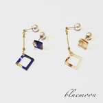 アシンメトリーな♡スクエアピアス♡