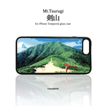 剣山 次郎笈 稜線 強化ガラス iphone Galaxy スマホケース アウトドア 登山 山 ブルー 四国 徳島