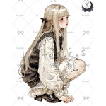 【X23】teatea.オリジナル 人物ステッカー