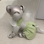 ［スカート］aiboちゃんの麻混ギンガムチェックスカート 　aibo's skirt