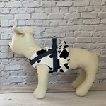 犬猫ハーネス ２点止め　🐄モーモー柄　裾ミニフリル