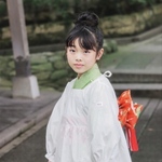 120  子供着物割烹着 七五三・七五三食事会・結婚式・パーティー・お食事会で大切なお着物やドレスを守ります。(割烹着/エプロンドレス/着物エプロン)