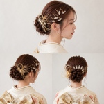 クリスタル　ヘアピン　ヘアアクセサリー　水晶　ウェディング　ブライダル　花嫁　ヘアピン　キラキラ