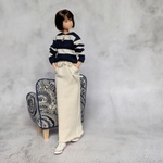 27センチドール用【受注販売】✢ narrow skirt ✢ 色を選べるナロースカート  Cutoff仕上げ ジェニー  ジェニーアウトフィット momokoドール