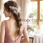 ミルフィーユローズと紫陽花のヘッドドレス/ヘアアクセサリー＊結婚式 ウェディング 成人式 卒業式 前撮り 髪飾り ヘッドドレス