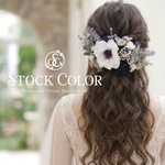アネモネとラベンダーのヘッドドレス/ヘアアクセサリー＊ウェディング 結婚式 成人式 卒業式 白無垢 色打掛 和装 袴 髪飾り カラードレス アネモネ ラベンダー パープル ホワイト 