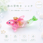 【春の芽吹き】シャチの立体キーホルダー