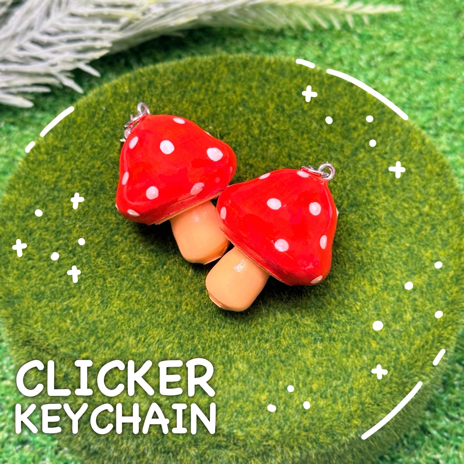 🍄キノコ🍄クリッカーキーホルダー - pinyazo | minne byGMOペパボ