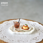 《ミニチュア》プリンとアイスコーヒーのカフェセット