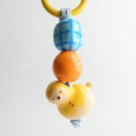 レインコートないぬ(黄)    石粉粘土のキーホルダー