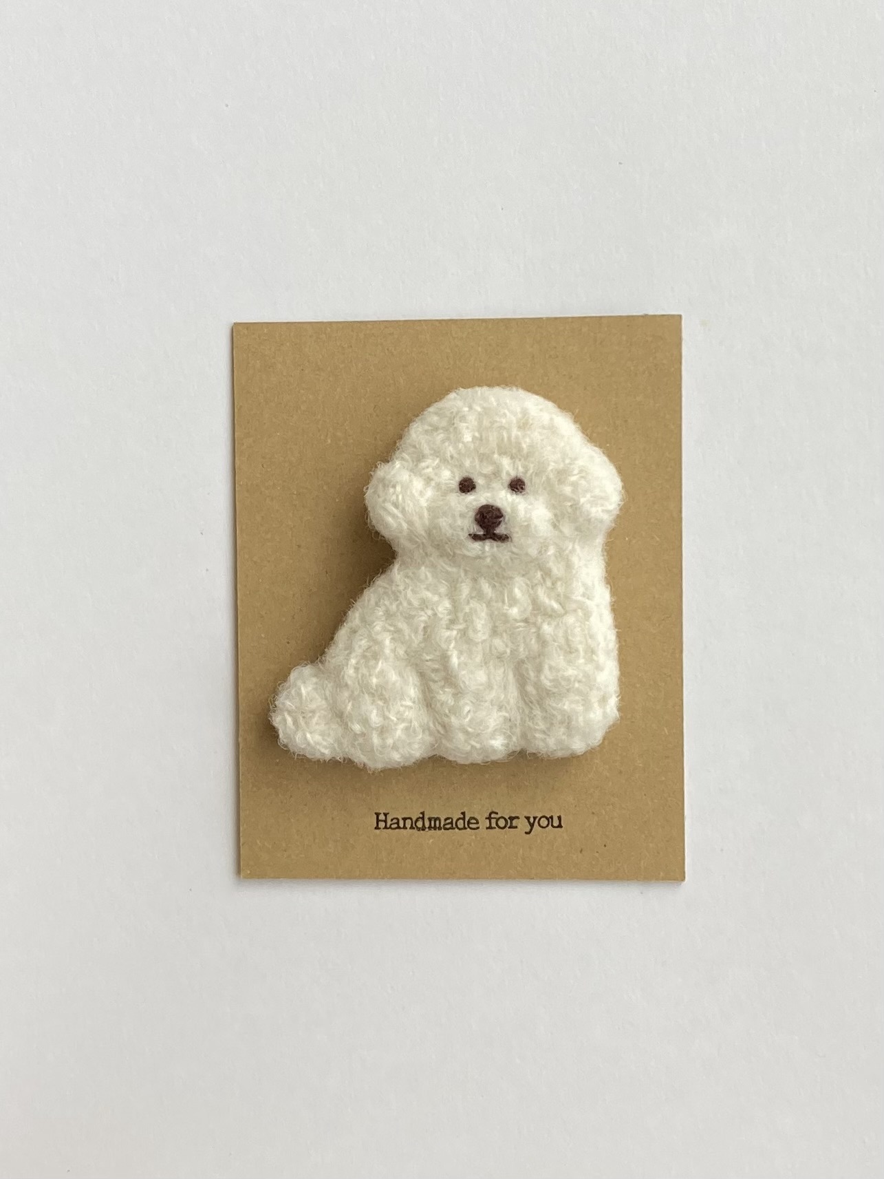トイプードル❤️ハンドメイド❤️グレージュ　　　　　　　　　　お迎え決まりました トイプードル(グレー) キーホルダー - Laine blanche. | minne byGMO