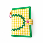 Yellow check × Green wave シール帳 ミニ6サイズ クリアバインダー付き！