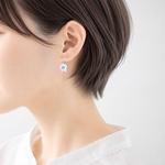 〚 ネモフィラ 〛…レース編み、ピアス、ノンホールピアス