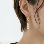 【COULEUR】淡水パールピアス／サージカルステンレス316L／ゴールド／上品シンプル／結婚式・入学式・お呼ばれにも／低アレ対応／ギフトにもおすすめ