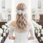 【全国送料無料】♔お花とリボンのヘアパーツセット♔あじさい＆りぼん＊ウエディング＊卒業式＊前撮り＊和婚＊ヘアアクセサリー＊水引＊ヘッドアクセサリー＊結婚式＊あじさい＊かすみ草＊ハーフアップ＊