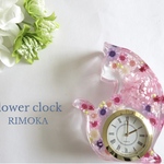 再入荷　日にち指定可！ギフトにも【インアリウム  クロック　ネコ】ピンク　置き時計　母の日