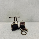   上質牛革 mini仕切りがま口財布◆お札二つ折りsize 黒